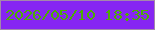 文字の大きさ：1、枠の色：a487aa、背景の色：8625f2、文字の色：4cac03 無料ブログパーツのブログ時計
