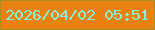 文字の大きさ：3、枠の色：a48f25、背景の色：eb8111、文字の色：81f9da 無料ブログパーツのブログ時計