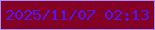 文字の大きさ：3、枠の色：a490fa、背景の色：840125、文字の色：5116f1 無料ブログパーツのブログ時計