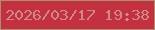 文字の大きさ：3、枠の色：a4916f、背景の色：c4303f、文字の色：cb8a85 無料ブログパーツのブログ時計