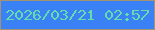文字の大きさ：3、枠の色：a49373、背景の色：3b81f6、文字の色：64dcac 無料ブログパーツのブログ時計