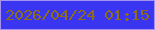 文字の大きさ：5、枠の色：a493f0、背景の色：3935f1、文字の色：8e6e15 無料ブログパーツのブログ時計