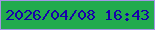 文字の大きさ：1、枠の色：a496e6、背景の色：22ab4d、文字の色：1700ab 無料ブログパーツのブログ時計