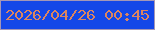 文字の大きさ：5、枠の色：a497b6、背景の色：1447e8、文字の色：dc8560 無料ブログパーツのブログ時計