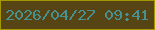 文字の大きさ：5、枠の色：a49802、背景の色：574414、文字の色：479191 無料ブログパーツのブログ時計