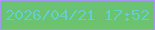 文字の大きさ：1、枠の色：a499f0、背景の色：6dc270、文字の色：62cfcf 無料ブログパーツのブログ時計