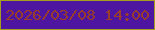 文字の大きさ：4、枠の色：a49e1e、背景の色：4e15a1、文字の色：983d2b 無料ブログパーツのブログ時計