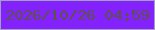 文字の大きさ：2、枠の色：a49fc2、背景の色：8322fc、文字の色：5b5349 無料ブログパーツのブログ時計