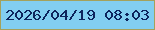 文字の大きさ：1、枠の色：a4a15c、背景の色：82cef1、文字の色：0d245d 無料ブログパーツのブログ時計