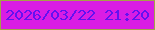 文字の大きさ：2、枠の色：a4a248、背景の色：d91de4、文字の色：6311f0 無料ブログパーツのブログ時計