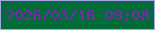 文字の大きさ：1、枠の色：a4a3e5、背景の色：016c39、文字の色：8b1dbf 無料ブログパーツのブログ時計
