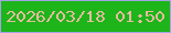 文字の大きさ：5、枠の色：a4a3e6、背景の色：1db51a、文字の色：e7bb9f 無料ブログパーツのブログ時計