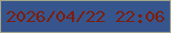 文字の大きさ：5、枠の色：a4a48a、背景の色：36558d、文字の色：7b1e0b 無料ブログパーツのブログ時計