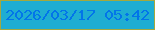 文字の大きさ：1、枠の色：a4a83e、背景の色：1fadd2、文字の色：0275e9 無料ブログパーツのブログ時計