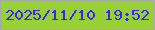 文字の大きさ：2、枠の色：a4a9b5、背景の色：97d136、文字の色：3a23ff 無料ブログパーツのブログ時計