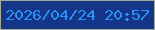文字の大きさ：1、枠の色：a4ab94、背景の色：153688、文字の色：2992f6 無料ブログパーツのブログ時計