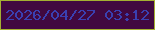 文字の大きさ：5、枠の色：a4af32、背景の色：410840、文字の色：3a40b1 無料ブログパーツのブログ時計