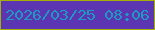 文字の大きさ：4、枠の色：a4b002、背景の色：5c36b2、文字の色：2099c0 無料ブログパーツのブログ時計