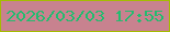 文字の大きさ：4、枠の色：a4bc01、背景の色：c8828f、文字の色：22bc6f 無料ブログパーツのブログ時計