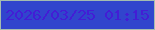 文字の大きさ：3、枠の色：a4bdb0、背景の色：3145cd、文字の色：431dd5 無料ブログパーツのブログ時計