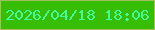 文字の大きさ：1、枠の色：a4be60、背景の色：36bd04、文字の色：41fc9d 無料ブログパーツのブログ時計
