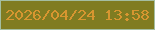 文字の大きさ：4、枠の色：a4bea1、背景の色：807c21、文字の色：d79630 無料ブログパーツのブログ時計