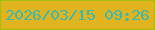 文字の大きさ：5、枠の色：a4bf0b、背景の色：dfb41e、文字の色：39b9b1 無料ブログパーツのブログ時計