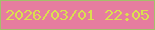 文字の大きさ：1、枠の色：a4c06b、背景の色：e67d9f、文字の色：dbdf4f 無料ブログパーツのブログ時計