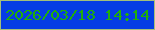 文字の大きさ：5、枠の色：a4c07b、背景の色：063de5、文字の色：20af09 無料ブログパーツのブログ時計