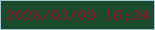 文字の大きさ：5、枠の色：a4c6d4、背景の色：1a4a2c、文字の色：801b31 無料ブログパーツのブログ時計