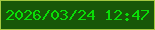 文字の大きさ：4、枠の色：a4c841、背景の色：185708、文字の色：0add07 無料ブログパーツのブログ時計