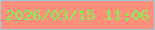 文字の大きさ：1、枠の色：a4c8d9、背景の色：fc907a、文字の色：7cf457 無料ブログパーツのブログ時計