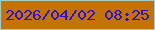 文字の大きさ：1、枠の色：a4ccc3、背景の色：c17404、文字の色：2e11c4 無料ブログパーツのブログ時計
