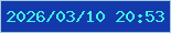 文字の大きさ：3、枠の色：a4cce1、背景の色：1339ac、文字の色：3df9e9 無料ブログパーツのブログ時計