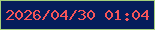 文字の大きさ：5、枠の色：a4d07b、背景の色：061d5b、文字の色：f75559 無料ブログパーツのブログ時計