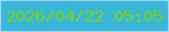 文字の大きさ：5、枠の色：a4d5fc、背景の色：3ab6d8、文字の色：77d51b 無料ブログパーツのブログ時計