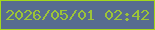 文字の大きさ：2、枠の色：a4d81b、背景の色：576c90、文字の色：9cc438 無料ブログパーツのブログ時計