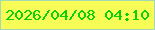 文字の大きさ：4、枠の色：a4d8b3、背景の色：f8fc57、文字の色：0ad106 無料ブログパーツのブログ時計