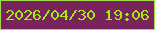 文字の大きさ：2、枠の色：a4da4e、背景の色：78235b、文字の色：a0ec10 無料ブログパーツのブログ時計