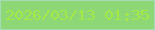 文字の大きさ：5、枠の色：a4dab4、背景の色：8dd776、文字の色：a5e947 無料ブログパーツのブログ時計