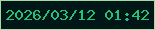 文字の大きさ：3、枠の色：a4dba6、背景の色：011717、文字の色：20c377 無料ブログパーツのブログ時計