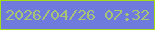文字の大きさ：4、枠の色：a4dd18、背景の色：6e7bdc、文字の色：a7c373 無料ブログパーツのブログ時計