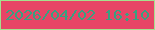 文字の大きさ：3、枠の色：a4e18e、背景の色：e74566、文字の色：38a180 無料ブログパーツのブログ時計