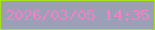 文字の大きさ：2、枠の色：a4e316、背景の色：9d9eb7、文字の色：f083c1 無料ブログパーツのブログ時計