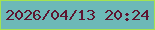 文字の大きさ：4、枠の色：a4e351、背景の色：6db9b8、文字の色：5e1530 無料ブログパーツのブログ時計