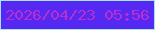 文字の大きさ：5、枠の色：a4e4f4、背景の色：5529f2、文字の色：bb2dcf 無料ブログパーツのブログ時計