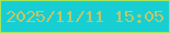 文字の大きさ：1、枠の色：a4e65c、背景の色：17cfd3、文字の色：c1c665 無料ブログパーツのブログ時計