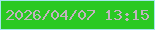 文字の大きさ：4、枠の色：a4e8ed、背景の色：2ac923、文字の色：c2b3be 無料ブログパーツのブログ時計