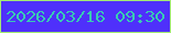 文字の大きさ：1、枠の色：a4eb73、背景の色：4f30fb、文字の色：39cab4 無料ブログパーツのブログ時計