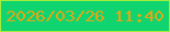 文字の大きさ：3、枠の色：a4ed3b、背景の色：10d470、文字の色：e1a814 無料ブログパーツのブログ時計